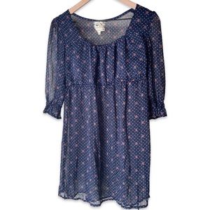 Navy Boho Floral Tunic